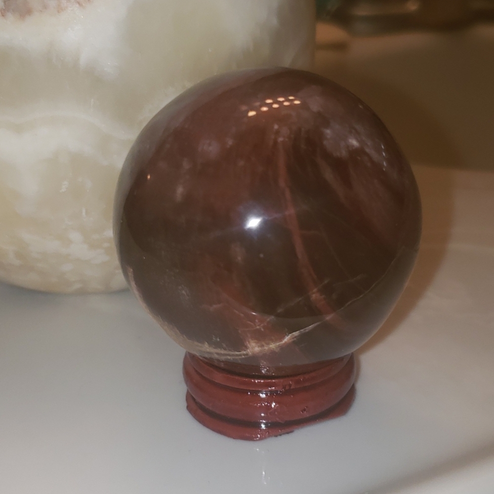 Petrified wood sphere